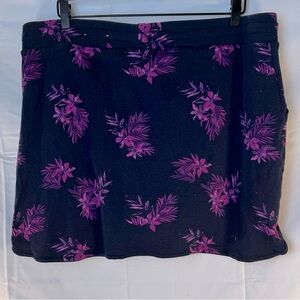 Croft & Barrow Blue and Pink Floral Print Skort Size XXL
